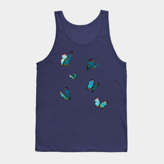 butterflies blue Tank Top by CharlieCreator